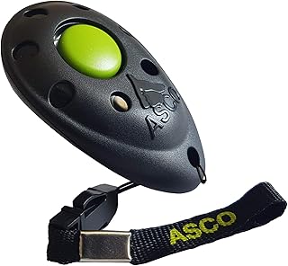 ASCO Premium Clicker für Clickertraining, Hunde Katzen Pferde Profi Clicker, Hundetraining Klick…