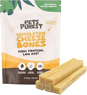 Pets Purest Himalaya-Yak-Milch-Kauartikel 5 Stück – 100% natürliche Käseknochen-Leckerbissen -…