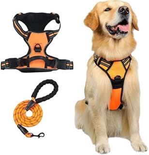 Fellstern Antiziehgeschirr,Anti-Zieh-Geschirr für Hunde,No Pull Hundegeschirr für Einstellbar W…