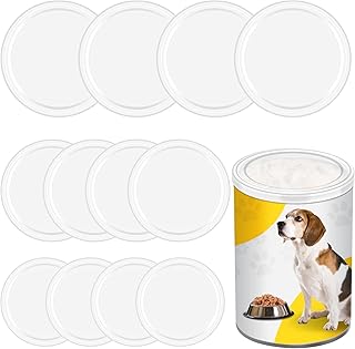 12 Stück Dosendeckel für Tierfutter 3 Verschiedenen Grössen (200g/500g/800g) PE Transparenten …